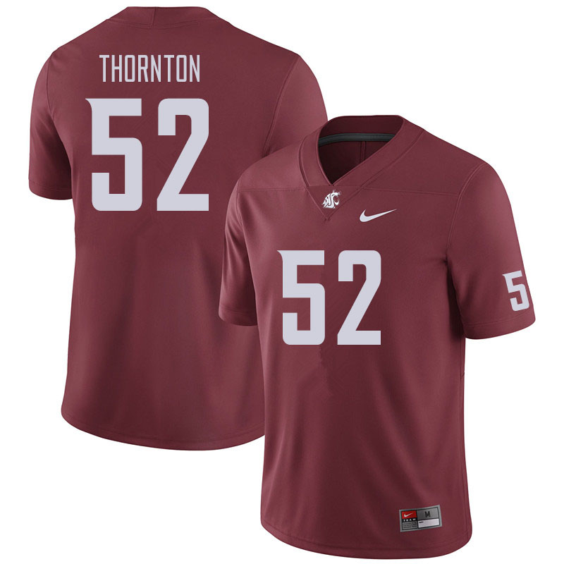 Washington State Cougars #52 Kyle Thornton Football Jerseys Sale-Crimson